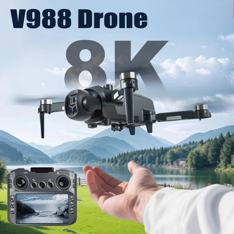 Drone Kit Professional - Original V988 Drone 8K HD Dual